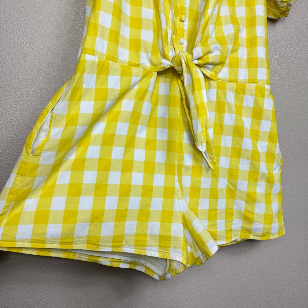 Color Me Courtney Keiko Gingham Yellow Romper Size 10 A - Picture 6 of 12